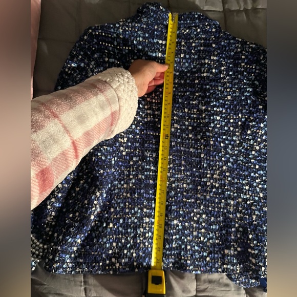 New - Joan Rivers Sparkling blue and white blazer. Never worn. - Picture 9 of 11